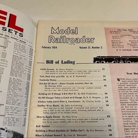 1954, 1955, 1956 Model Railroader Magazines Lot of 4 - Picture 7 of 12